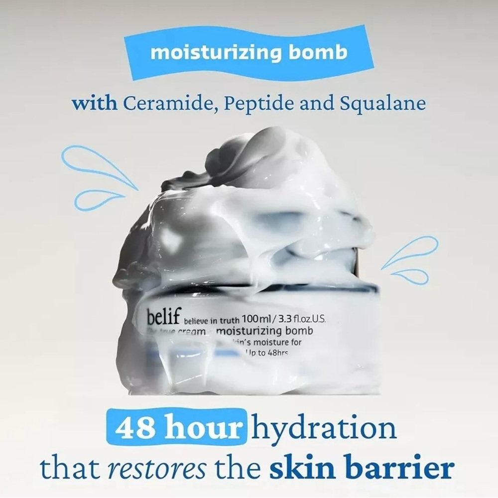 NIB BELIF The True Cream 1.01oz Aqua Bomb Increased Hydration 70% Sealed In Box - Picture 7 of 14